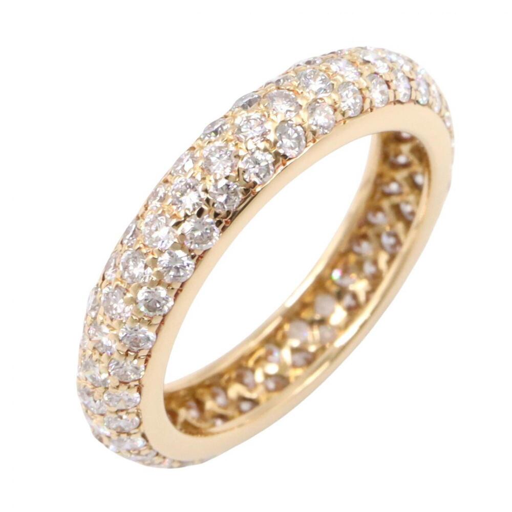 Cartier Pave Diamond Ring, 18K Yellow Gold, Diamond, Women's, Gold Tone, Clea...